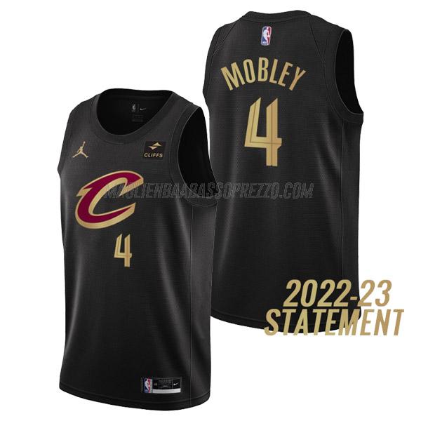 maglia evan mobley cleveland cavaliers di 4 uomo statement edition 2023 nero