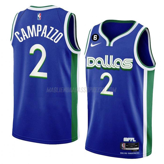 maglia facundo campazzo dallas mavericks di 2 uomo city edition 2023 blu