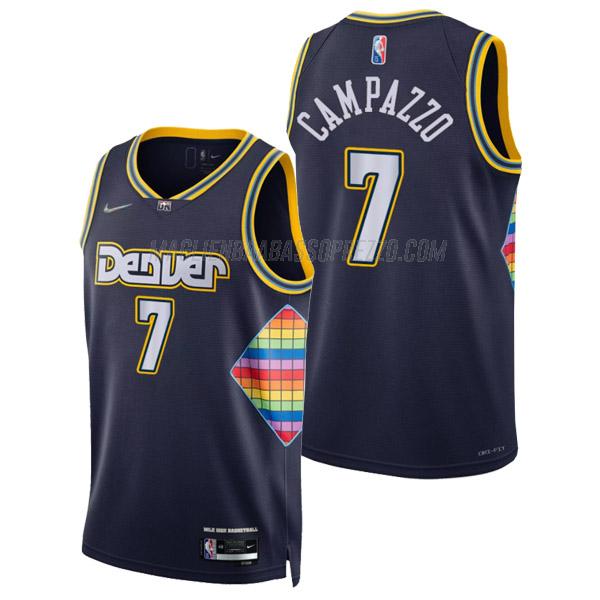 maglia facundo campazzo denver nuggets di 7 uomo city edition 2022 blu navy