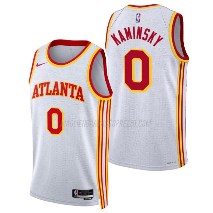 maglia frank kaminsky atlanta hawks di 0 uomo association edition 2023 bianco