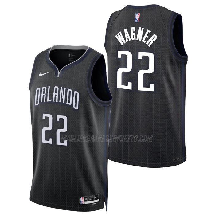 maglia franz wagner orlando magic di 22 uomo city edition 2023 nero