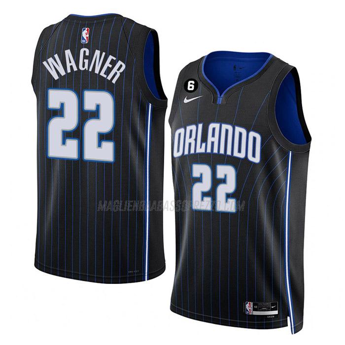 maglia franz wagner orlando magic di 22 uomo icon edition 2023 nero