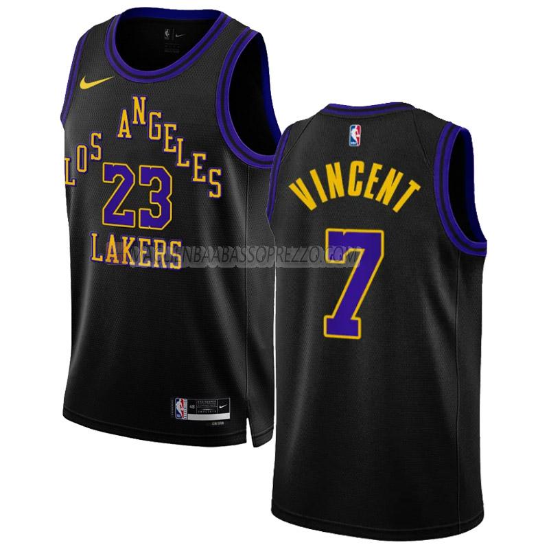 maglia gabe vincent los angeles lakers di 7 uomo city edition 2023-24 nero