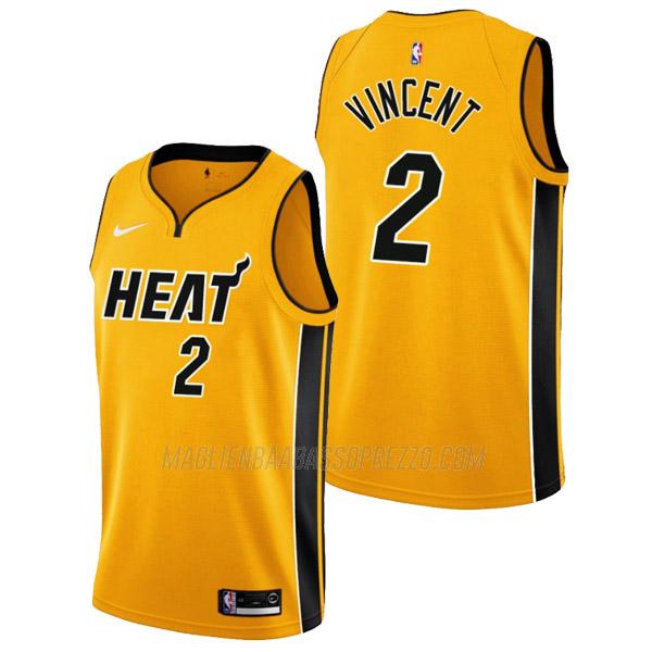 maglia gabe vincent miami heat di 2 uomo earned edition 2022 giallo