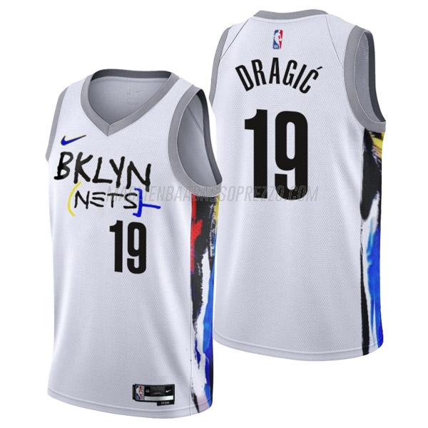 maglia goran dragic brooklyn nets di 19 uomo city edition 2023 bianco