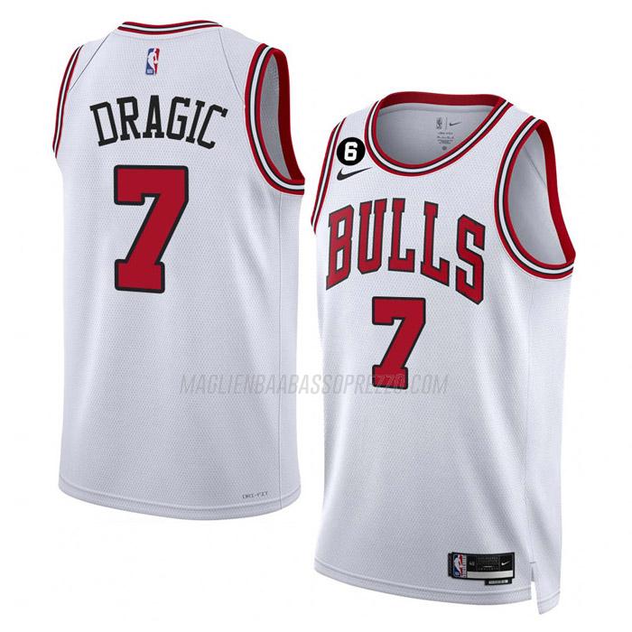 maglia goran dragic chicago bulls di 7 uomo association edition 2023 bianco