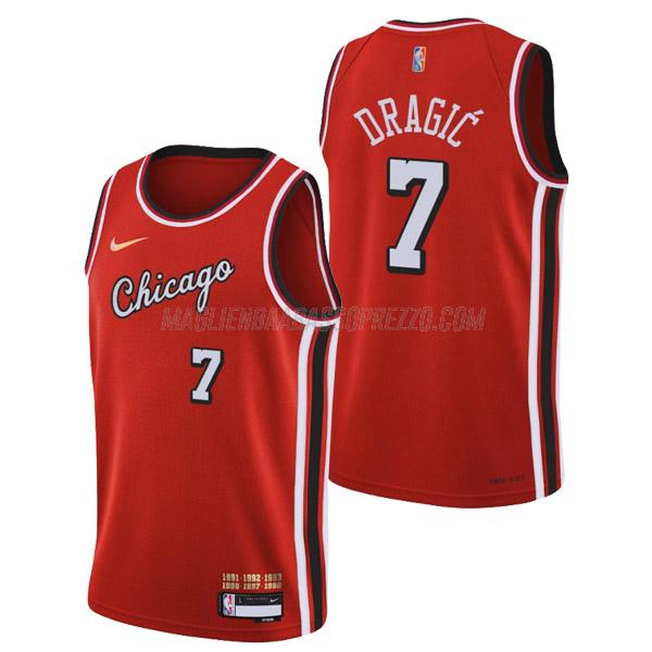 maglia goran dragic chicago bulls di 7 uomo city edition 2022 rosso