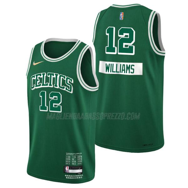 maglia grant williams boston celtics di 12 uomo city edition 2022 verde