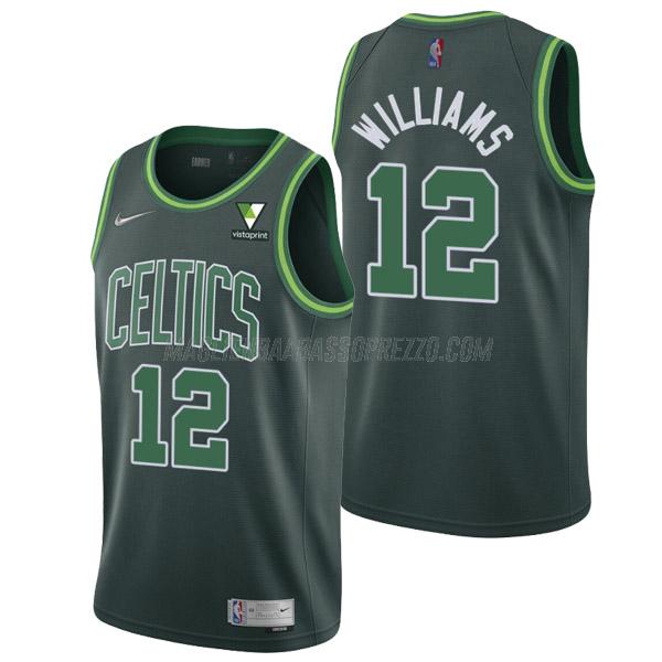 maglia grant williams boston celtics di 12 uomo earned edition 2021 verde