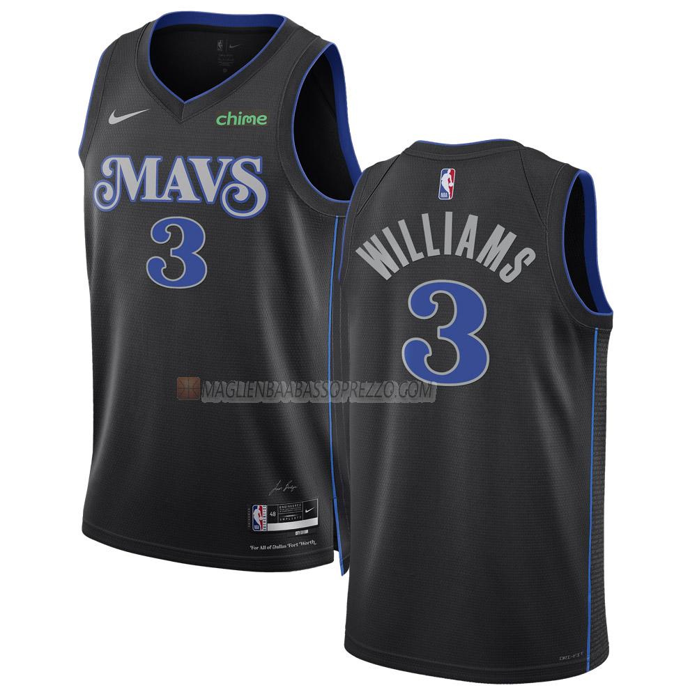 maglia grant williams dallas mavericks di 3 uomo city edition 2023-24 nero