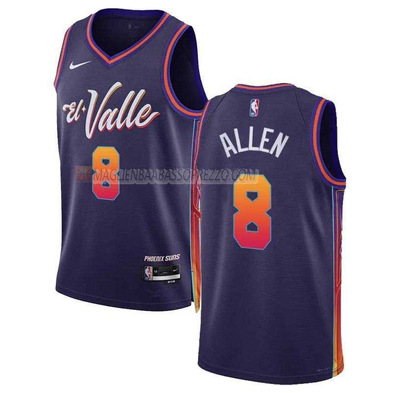 maglia grayson allen phoenix suns di 8 uomo city edition 2023-24 viola