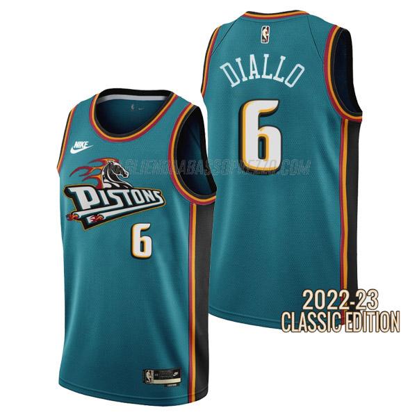 maglia hamidou diallo detroit pistons di 6 uomo classic edition 2023 verde acqua