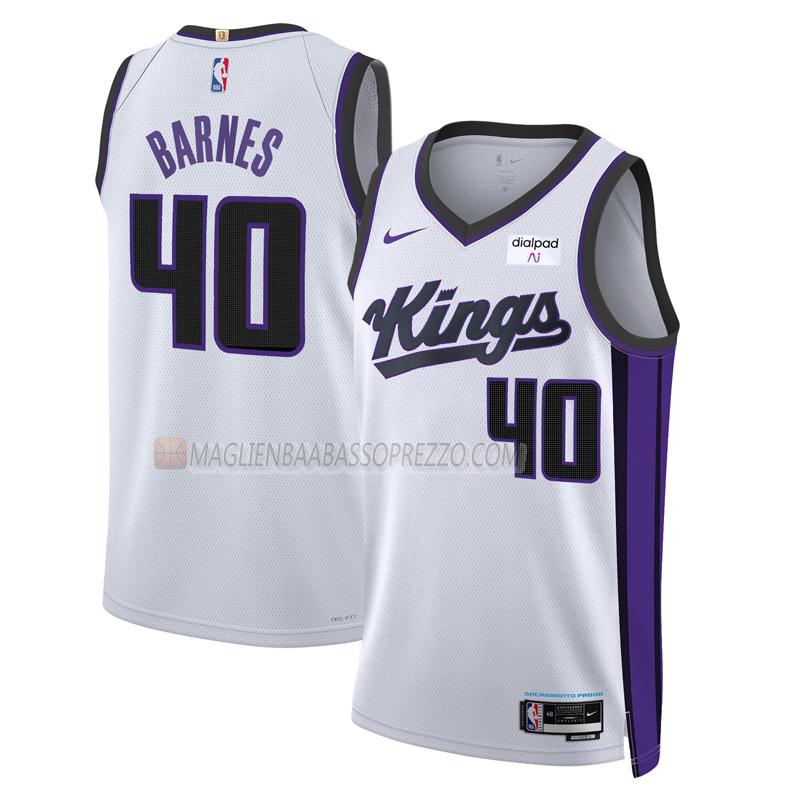 maglia harrison barnes sacramento kings di 40 uomo association edition 2023-24 bianco