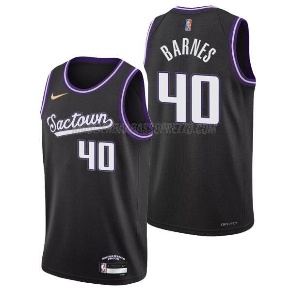 maglia harrison barnes sacramento kings di 40 uomo city edition 2022 nero