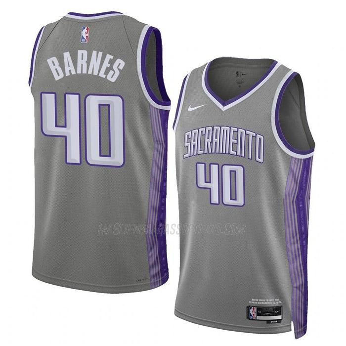 maglia harrison barnes sacramento kings di 40 uomo city edition 2023 grigio