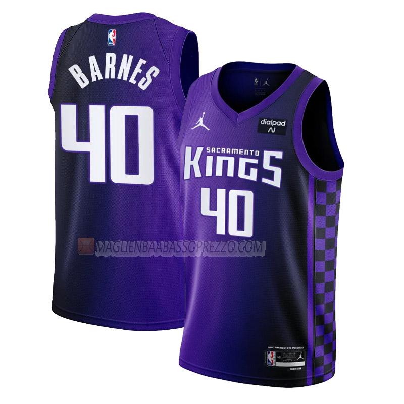 maglia harrison barnes sacramento kings di 40 uomo statement edition 2023-24 viola