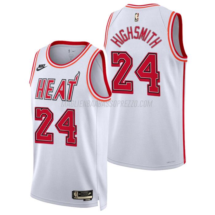 maglia haywood highsmith miami heat di 24 uomo classic edition 2023 bianco