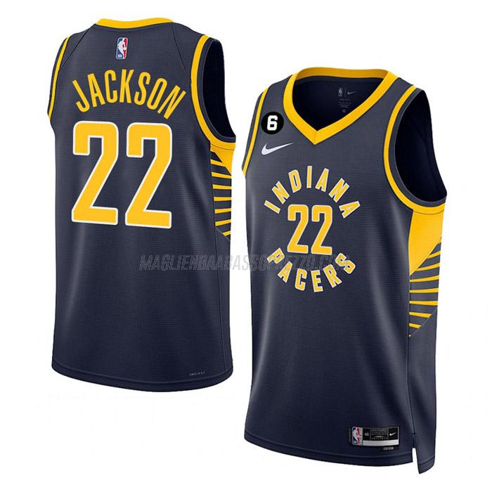 maglia isaiah jackson indiana pacers di 22 uomo icon edition 2023 blu navy