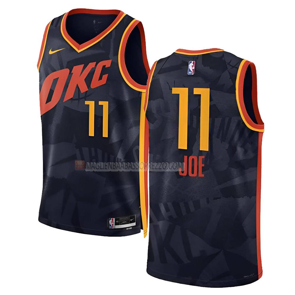 maglia isaiah joe oklahoma city thunder di 11 uomo city edition 2023-24 nero