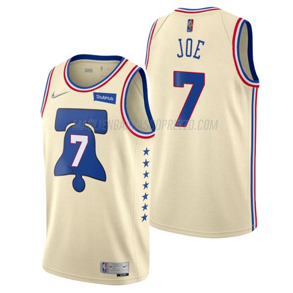 maglia isaiah joe philadelphia 76ers di 7 uomo earned edition 2021 crema