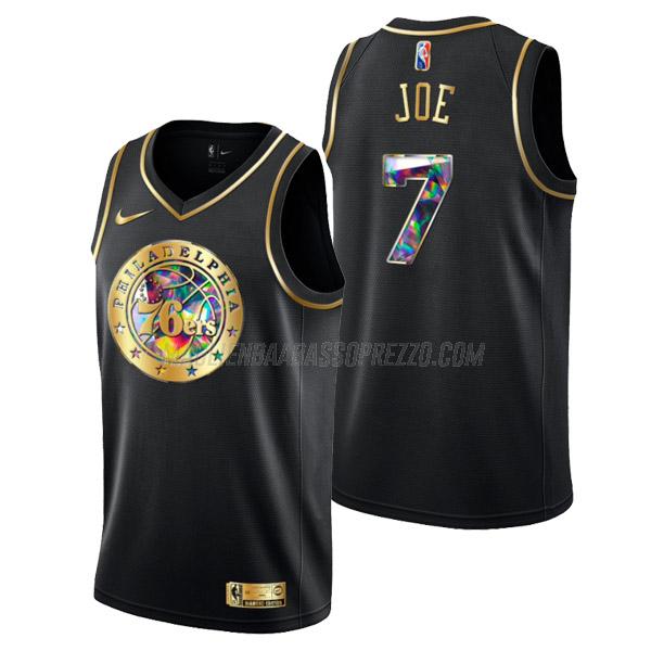 maglia isaiah joe philadelphia 76ers di 7 uomo golden diamond edition 2022 nero