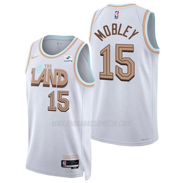 maglia isaiah mobley cleveland cavaliers di 15 uomo city edition 2023 bianco