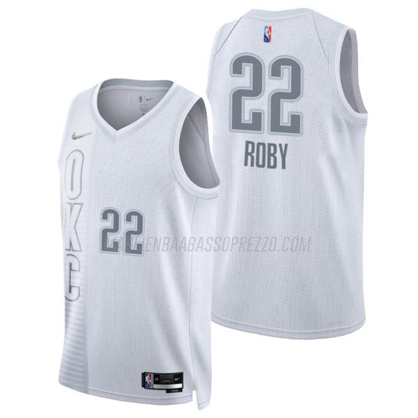 maglia isaiah roby oklahoma city thunder di 22 uomo city edition 2022 bianco