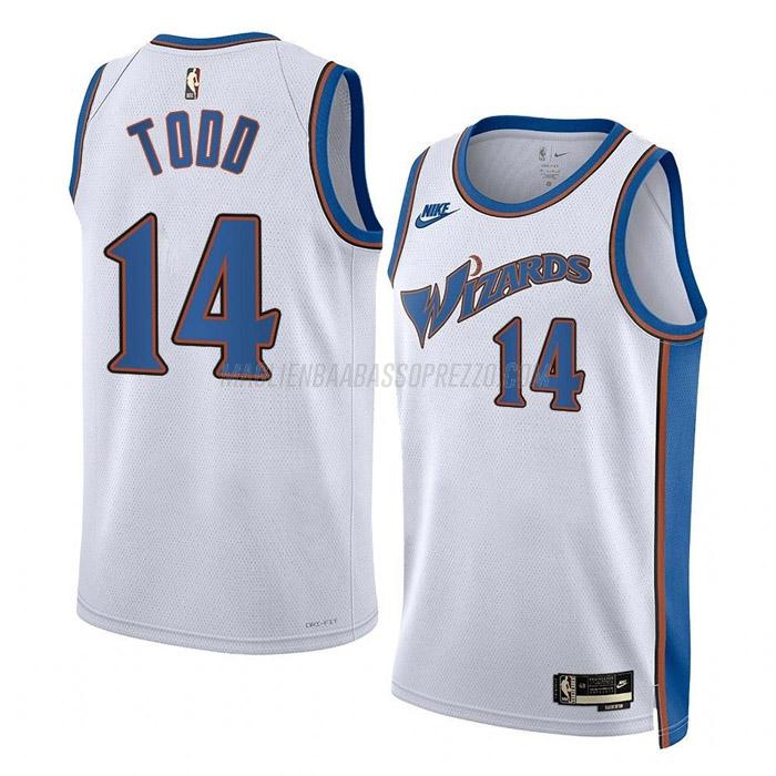 maglia isaiah todd washington wizards di 14 uomo classic edition 2023 bianco