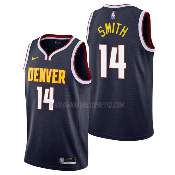 maglia ish smith denver nuggets di 14 uomo icon edition 2023 blu navy