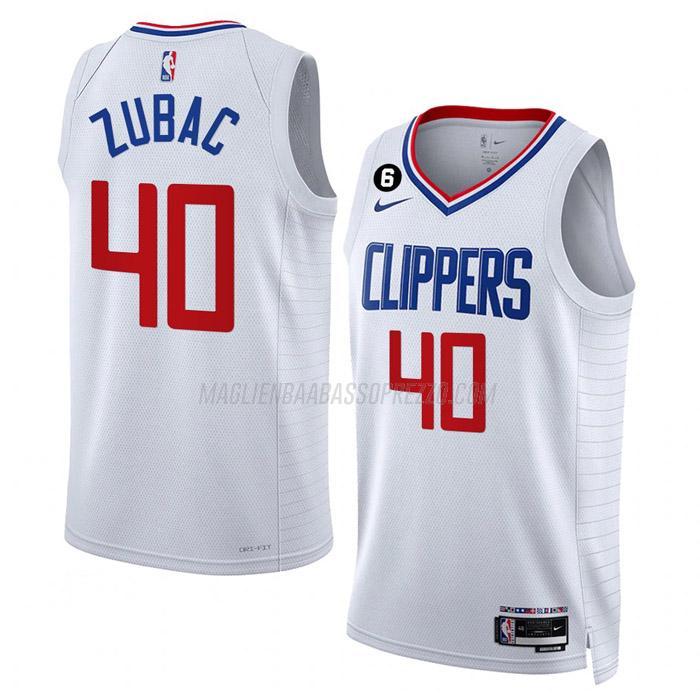 maglia ivica zubac los angeles clippers di 40 uomo association edition 2023 bianco