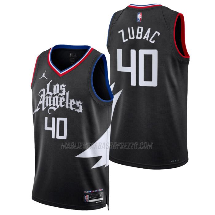 maglia ivica zubac los angeles clippers di 40 uomo statement edition 2023 nero