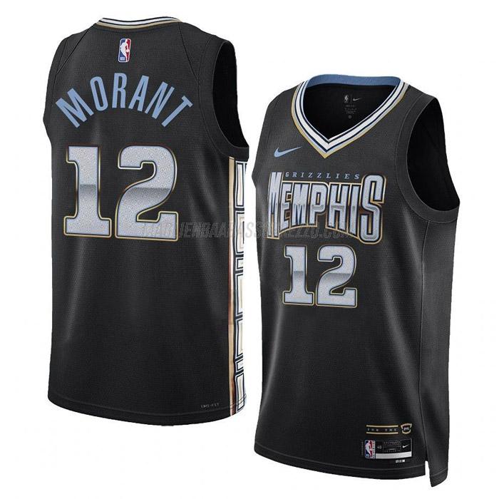 maglia ja morant memphis grizzlies di 12 uomo city edition 2023 nero