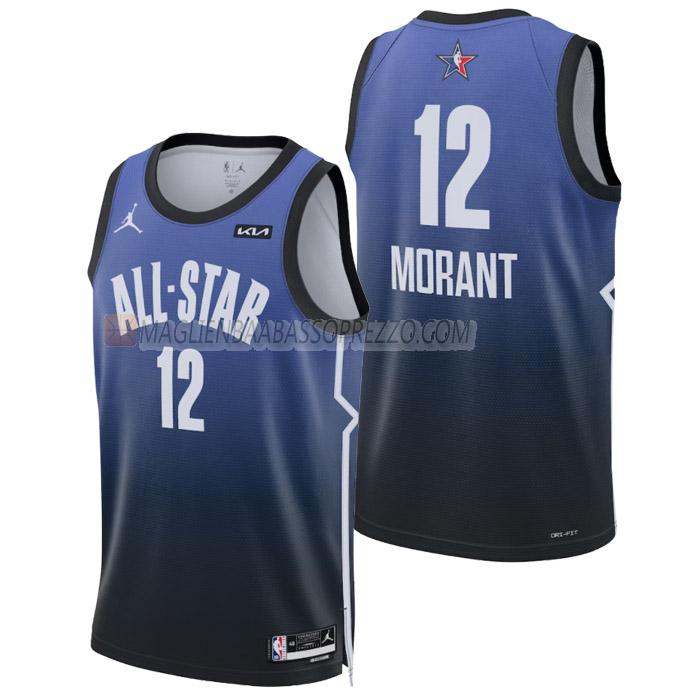 maglia ja morant nba all-star di 12 uomo 2023 blu