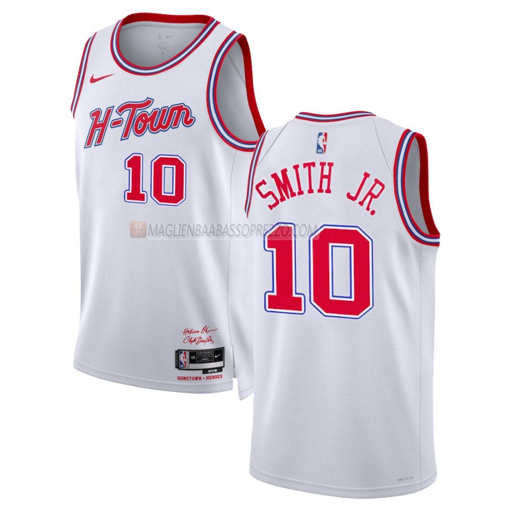 maglia jabari smith jr houston rockets di 10 uomo city edition 2023-24 bianco