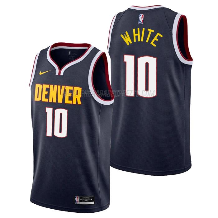 maglia jack white denver nuggets di 10 uomo icon edition 2023 blu navy