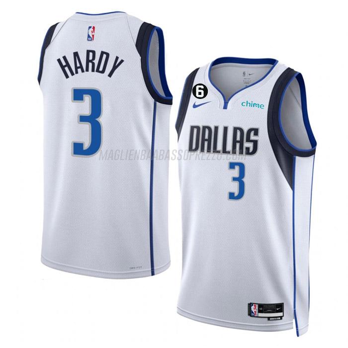 maglia jaden hardy dallas mavericks di 3 uomo association edition 2023 bianco