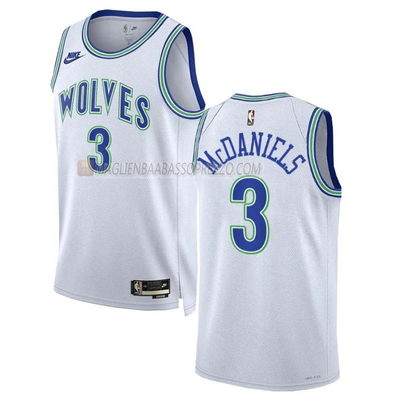 maglia jaden mcdaniels minnesota timberwolves di 3 uomo classic edition 2023-24 bianco