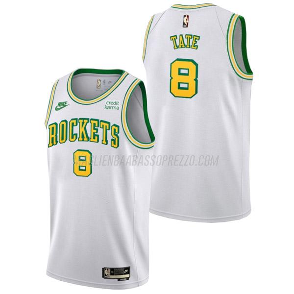 maglia jae'sean tate houston rockets di 8 uomo classic edition 2023 bianco