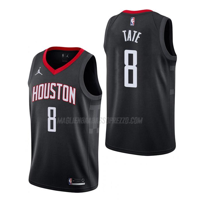 maglia jae'sean tate houston rockets di 8 uomo statement edition 2023 nero