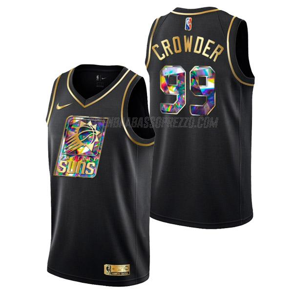 maglia jae crowder phoenix suns di 99 uomo golden diamond edition 2022 nero