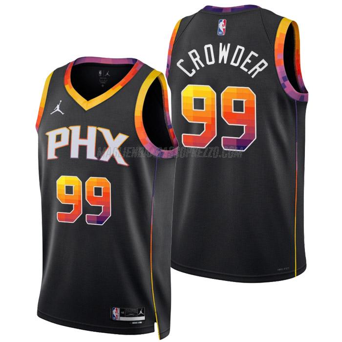 maglia jae crowder phoenix suns di 99 uomo statement edition 2023 nero