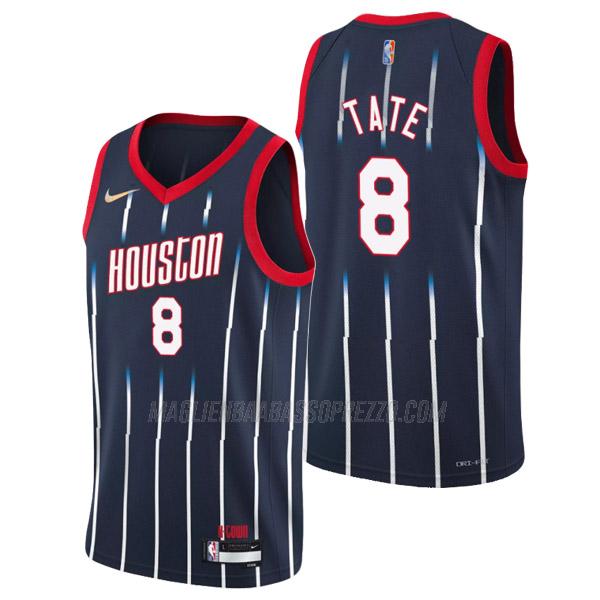 maglia jaesean tate houston rockets di 8 uomo city edition 2022 blu