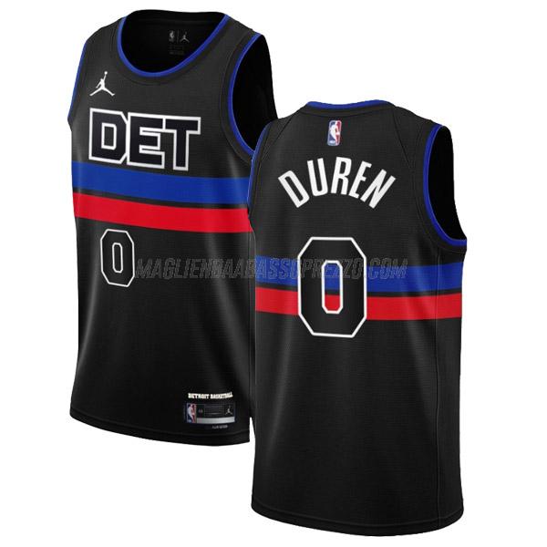 maglia jalen duren detroit pistons di 0 uomo statement edition 2023 nero