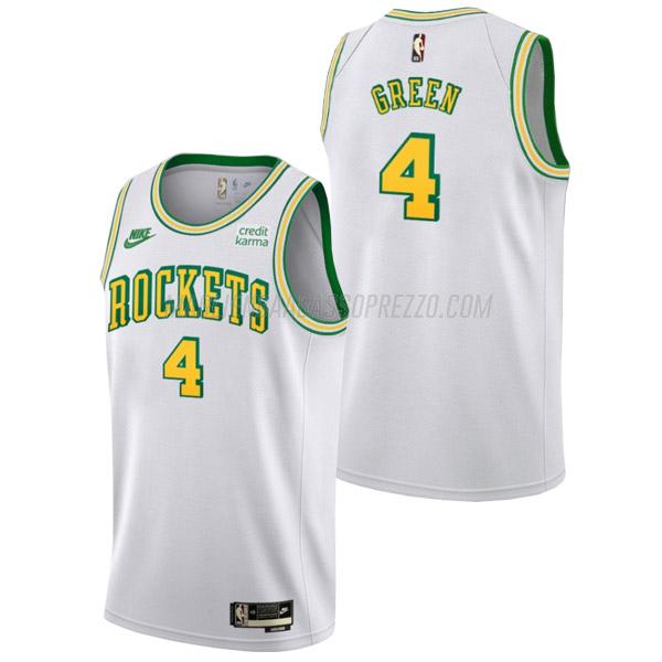 maglia jalen green houston rockets di 4 uomo classic edition 2023 bianco