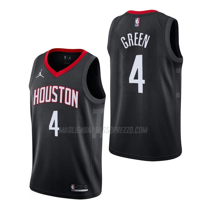 maglia jalen green houston rockets di 4 uomo statement edition 2023 nero