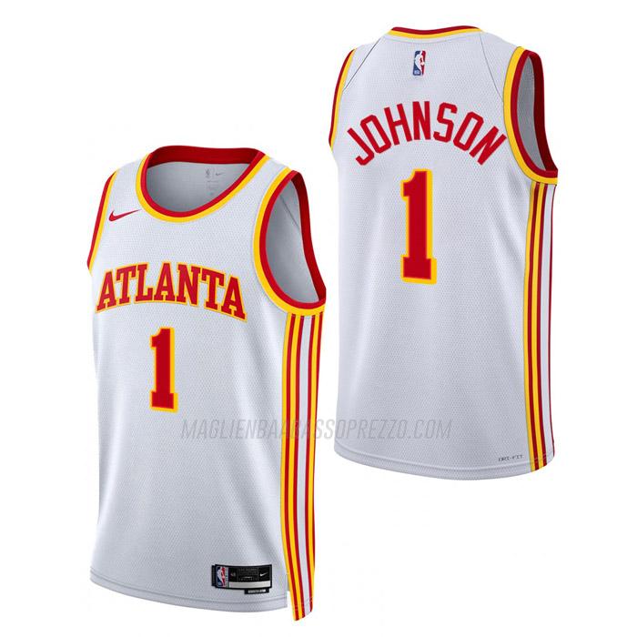 maglia jalen johnson atlanta hawks di 1 uomo association edition 2023 bianco