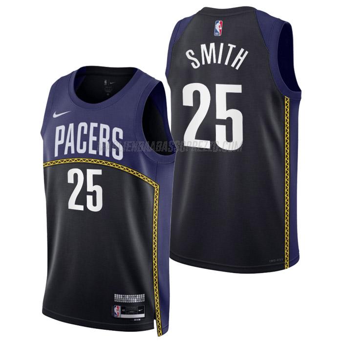 maglia jalen smith indiana pacers di 25 uomo city edition 2023 nero