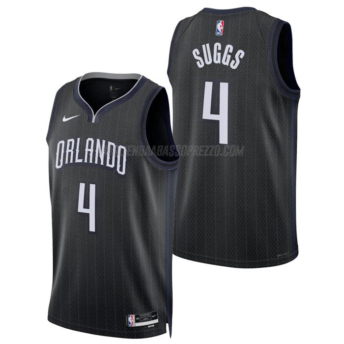 maglia jalen suggs orlando magic di 4 uomo city edition 2023 nero