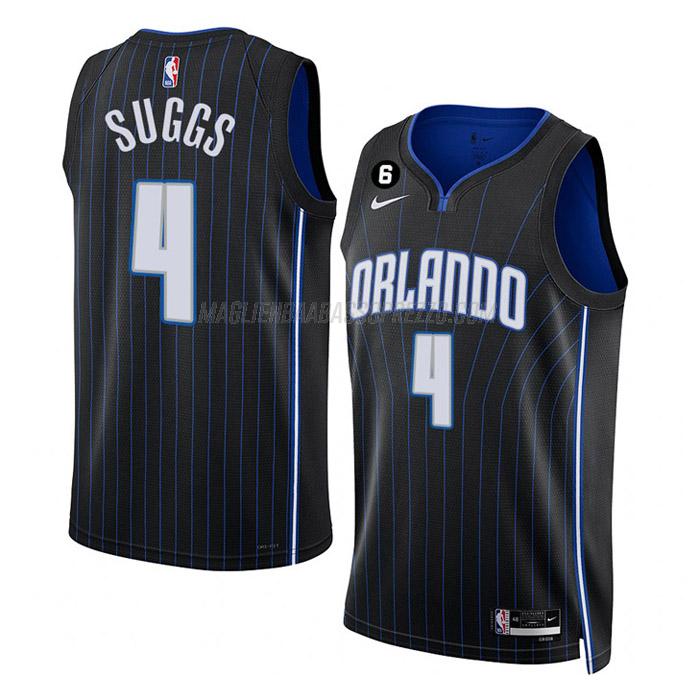 maglia jalen suggs orlando magic di 4 uomo icon edition 2023 nero