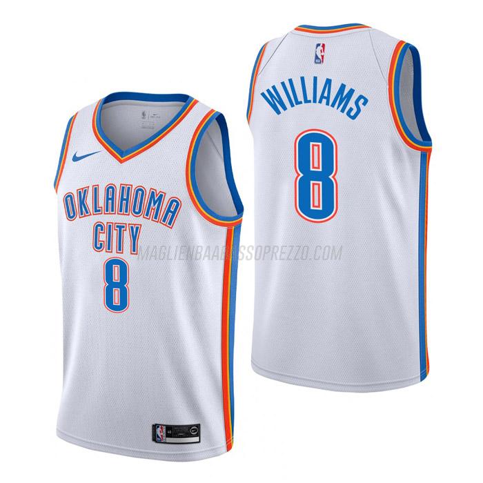 maglia jalen williams oklahoma city thunder di 8 uomo association edition 2023 bianco